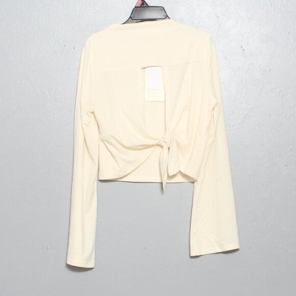 Band of the free nwt AVRIL Ivory MOCK NECK CROP TOP - Picture 4 of 11